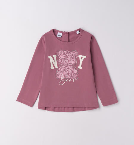 Maglietta iDO da bambina DARK ROSE -3024