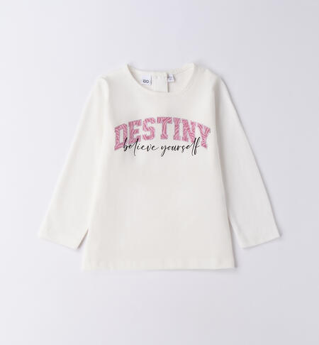 Maglietta iDO per bambina PANNA