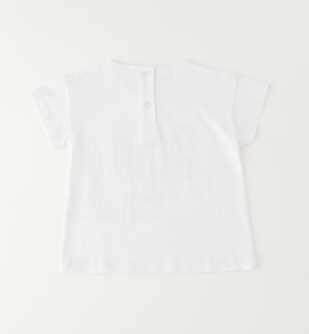 Maglietta in cotone bambina BIANCO-0113