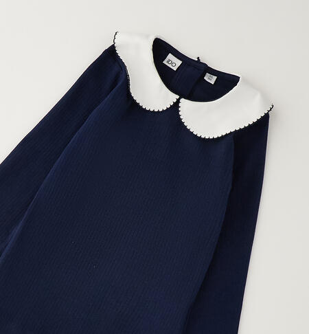 Girls' cotton T-shirt NAVY-3885