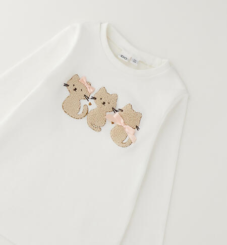 Maglietta in cotone bambina PANNA-0112