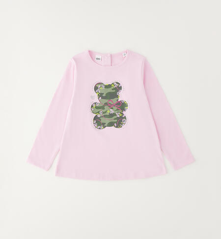 Maglietta in cotone bambina ROSA