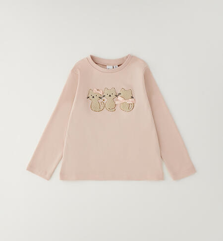 Maglietta in cotone bambina ROSA-2623