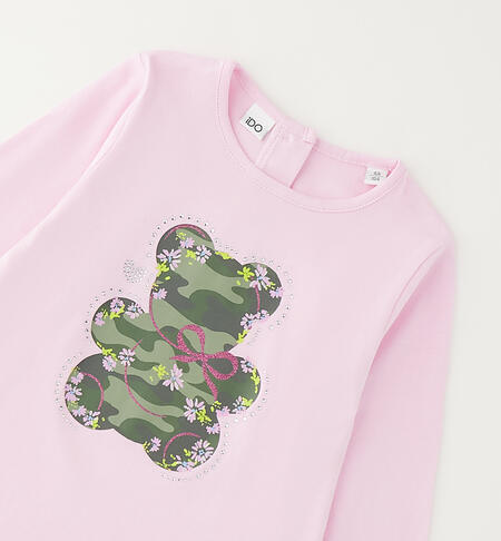 Maglietta in cotone bambina ROSA-2411