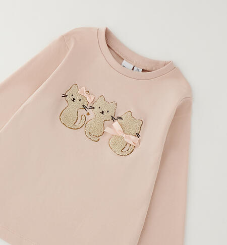 Maglietta in cotone bambina ROSA-2623