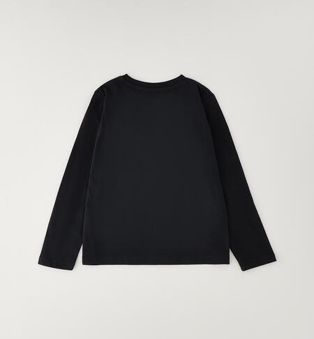 Maglietta in cotone ragazza NERO-0658