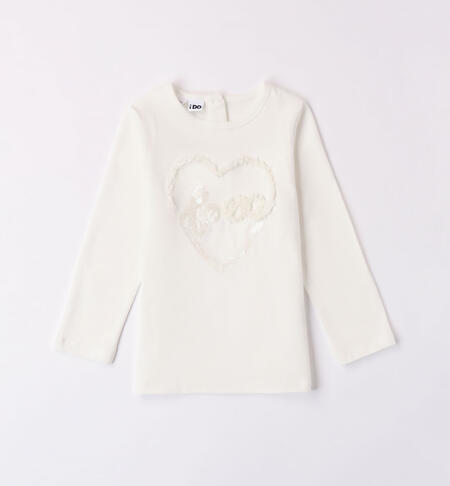 iDO Love T-shirt for girls from 12 months to 8 years PANNA-0112