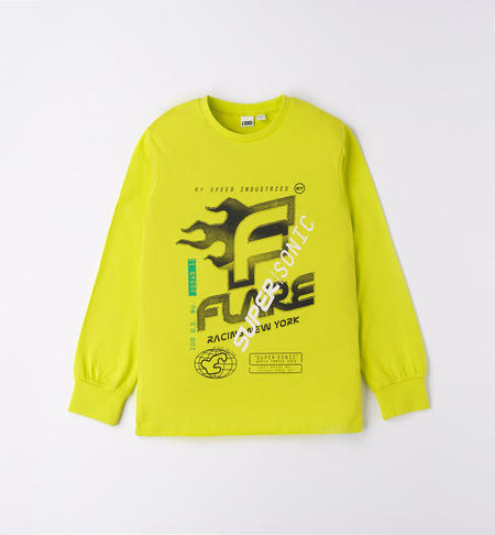 iDO long-sleeved top for boys from 8 to 16 years VERDE ACIDO-5234