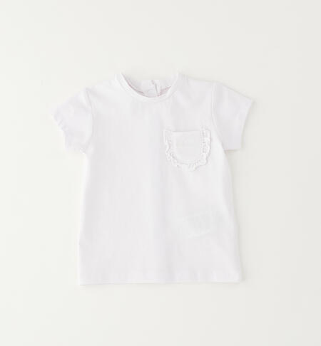 Baby girl short-sleeved T-shirt WHITE