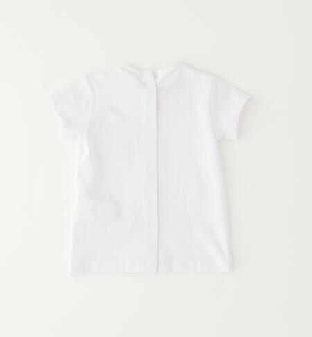 Maglietta maniche corte neonata BIANCO-0113