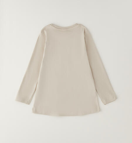 Maglietta maniche lunghe bambina BEIGE-0434
