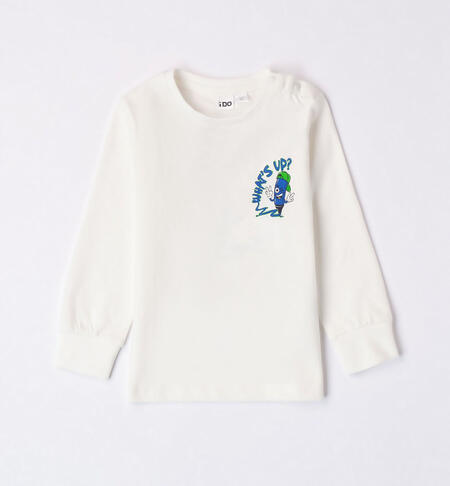 Boys' highlighter T-shirt CREAM