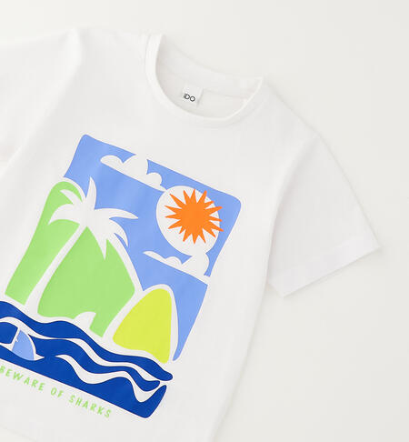 Maglietta mare bambino BIANCO-0113