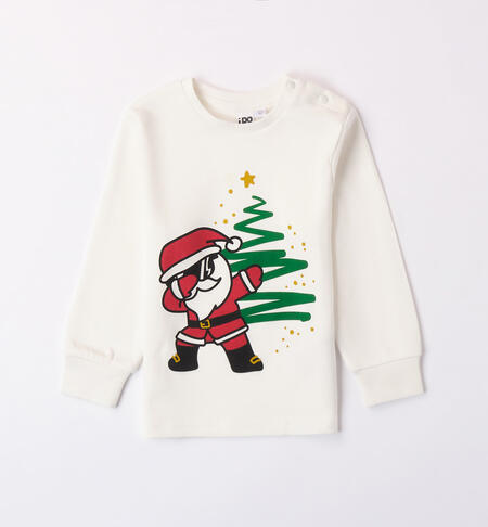 Boys' Christmas T-shirt CREAM