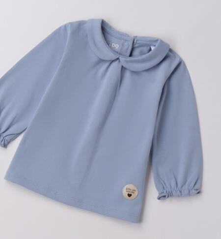 Maglietta neonata manica lunga AZZURRO-3814