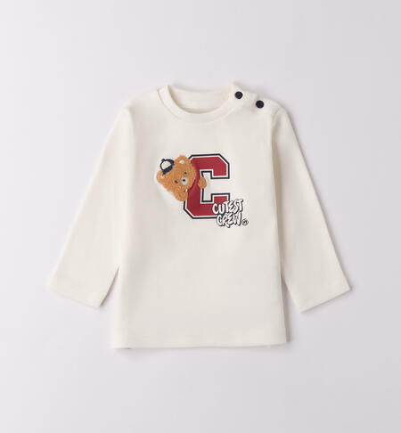 Maglietta neonato 100% cotone PANNA