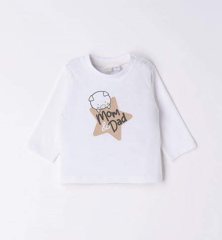 100% cotton baby boy T-shirt in various patterns BEIGE