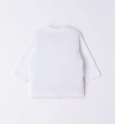 Maglietta neonato 100% cotone varie fantasie da 1 a 24 mesi iDO BIANCO-BLU-8020