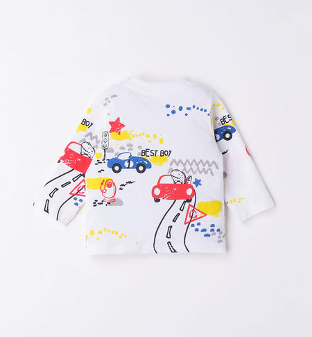 iDO colourful toy car T-shirt for baby boy from 1 to 24 months BIANCO-0113