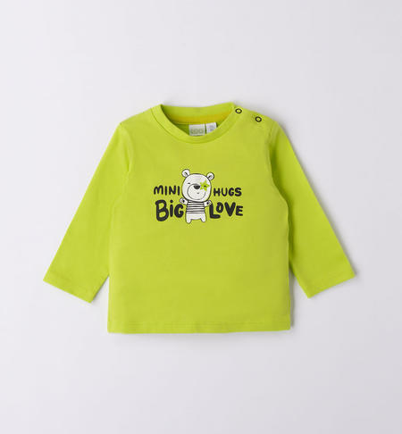 Maglietta neonato con orsachiotto VERDE