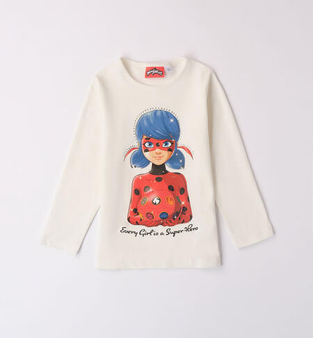 iDO cream Miraculous T-shirt for girls from 3 to 12 years PANNA-0112