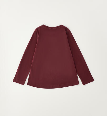 Maglietta per bambina 100% cotone BORDEAUX-2953