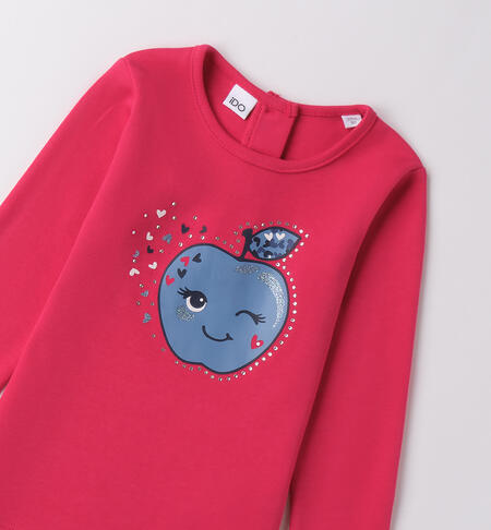 Maglietta per bambina in cotone FRAGOLA-2365