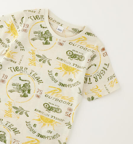 iDO children's T-shirts ECRU'-VERDE-6BWV