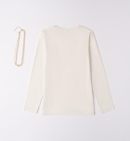 Girl's T-shirt with necklace PANNA-0112