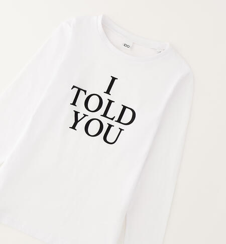 Maglietta per ragazza iDO BIANCO-0113