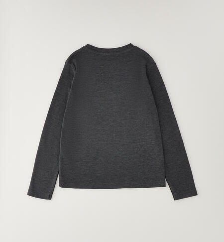 Maglietta per ragazza iDO GRIGIO MELANGE SCURO-8994