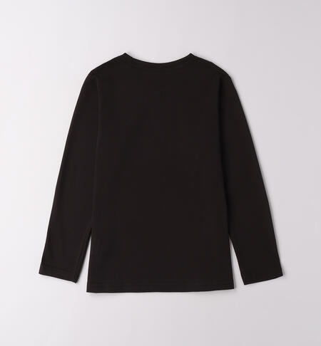 Maglietta per ragazza in cotone NERO-0658