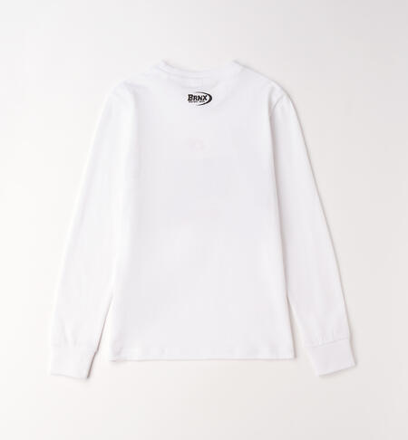 100% cotton boys' T-shirt BIANCO-0113