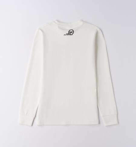 Maglietta per ragazzo cotone PANNA-0112