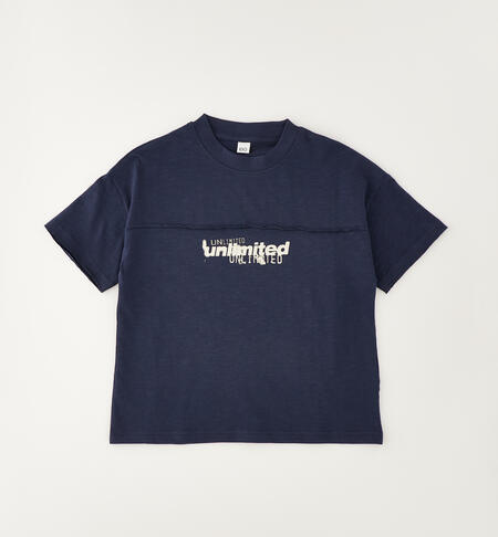 Boys' cotton T-shirt BLUE