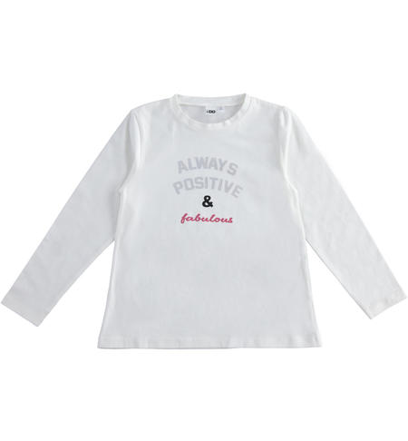 Girl¿s t-shirt with glitter print  from 8 to 16 years by iDO PANNA-0112