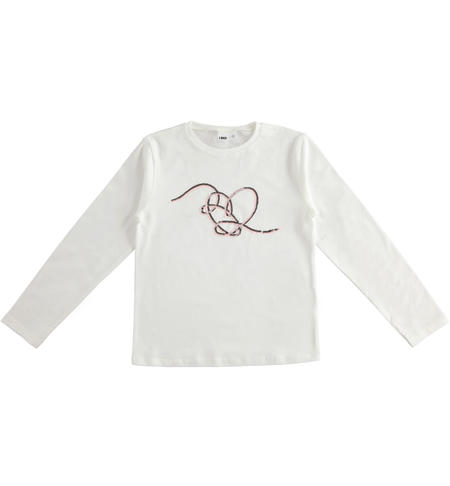 Crewneck jersey girl t-shirt  from 8 to 16 years by iDO PANNA-0112