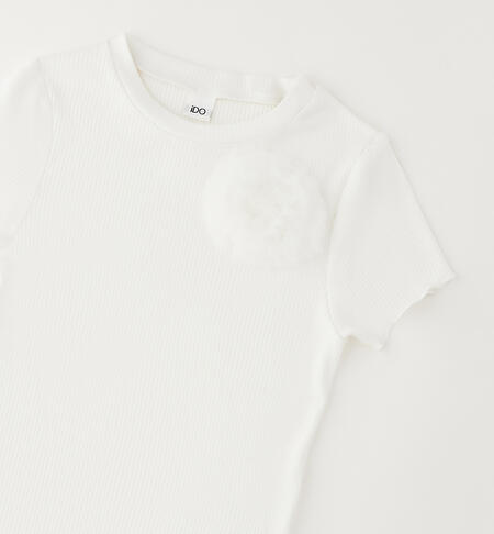 Maglietta ragazza iDO PANNA-0112