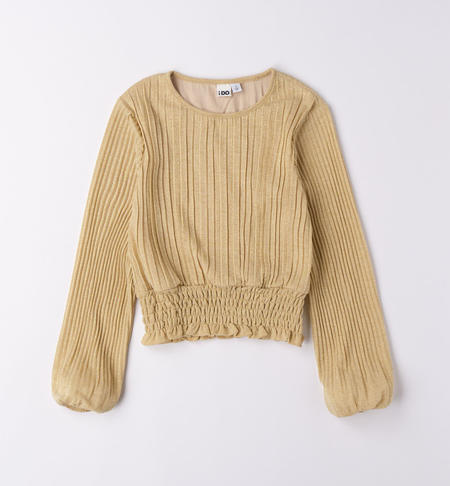 Maglietta ragazza lurex da 8 a 16 anni iDO ORO-1154