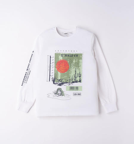 Maglietta ragazzo 100% cotone BIANCO