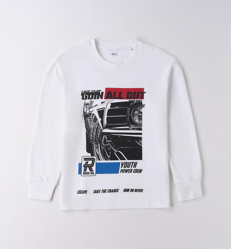 Maglietta ragazzo 100% cotone PANNA