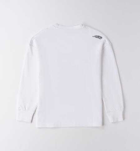 Maglietta ragazzo 100% cotone PANNA-0112