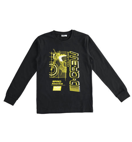 Boy crewneck t-shirt  from 8 to 16 years by iDO NERO-0658