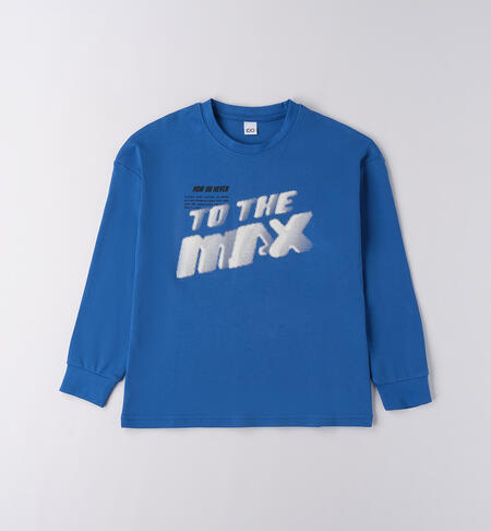 Boy's crew neck T-shirt TURCHESE-3743