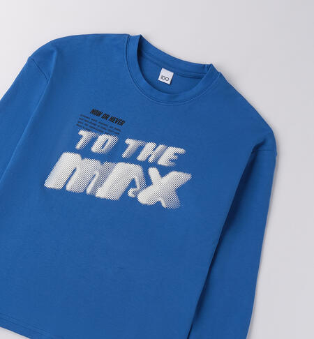 Boy's crew neck T-shirt TURCHESE-3743