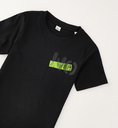 Maglietta ragazzo iDO in cotone NERO-0658