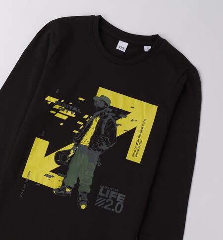 Maglietta ragazzo iDO NERO-0658