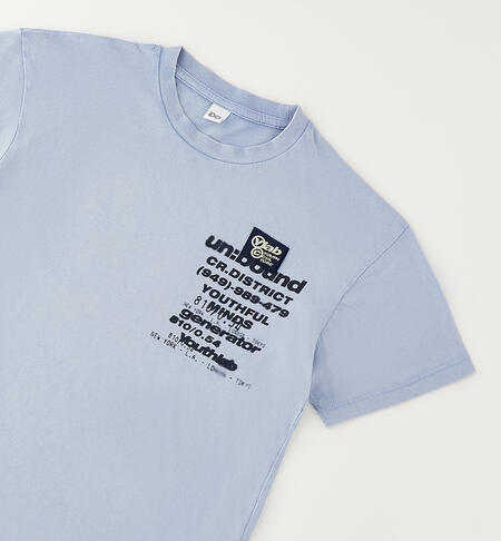 Boys' cotton T-shirt AZZURRO-3814