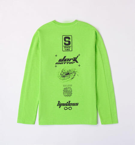 iDO jersey T-shirt for boys from 8 to 16 years GREEN FLUO-5822