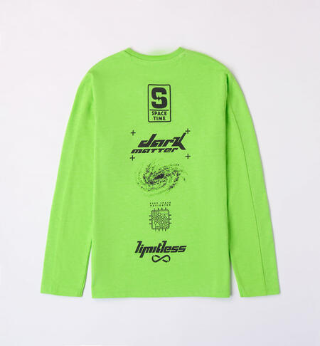 Maglietta ragazzo in jersey da 8 a 16 anni iDO GREEN FLUO-5822